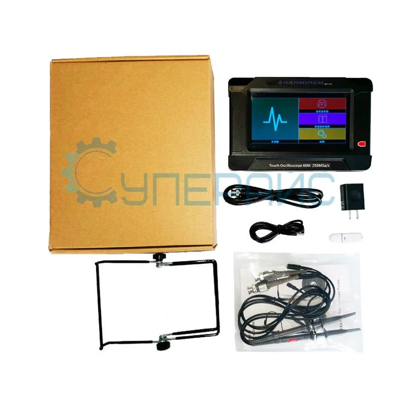 Портативный двухканальный осциллограф с генератором сигналов JINHAN SMTO502S фото 3