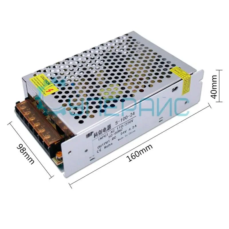 Импульсный блок питания Kejian S-100-24 (24В, 4.2А) фото 1