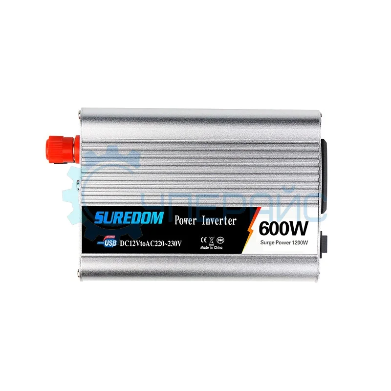 Автомобильный инвертор напряжения SUREDOM YSCZ-600W, 12В-220В, 600 Вт фото 1