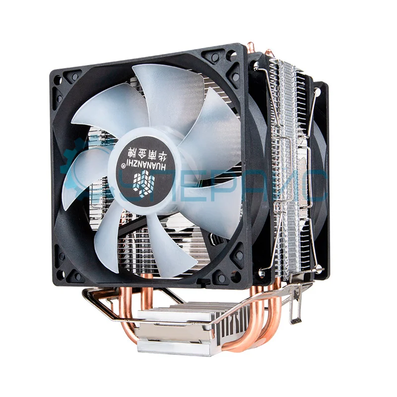 Кулер HUANANZHI A400, 2 вентилятора,1800 об/мин, подсветка фото 1