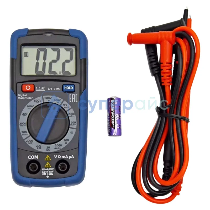 Портативный мультиметр CEM DT-105 фото 3