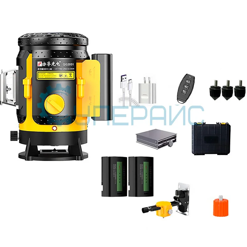 Лазерный уровень QG2031 (12 лучей) зелёный лазер фото 6