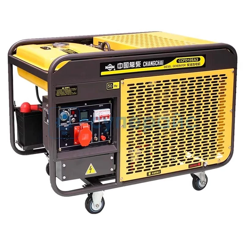 Генератор Changchai 10 кВт с открытой рамой и водяным охлаждением 220/380 В фото 1