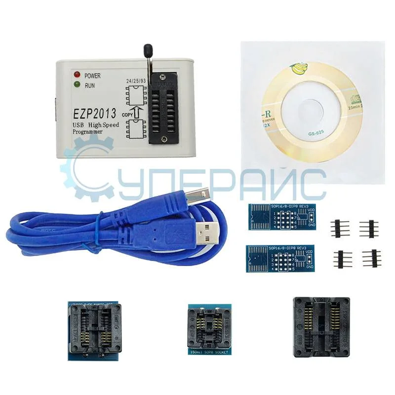 USB программатор для микросхем EZP2013 с адаптерами SOP8 - DIP8 фото 6