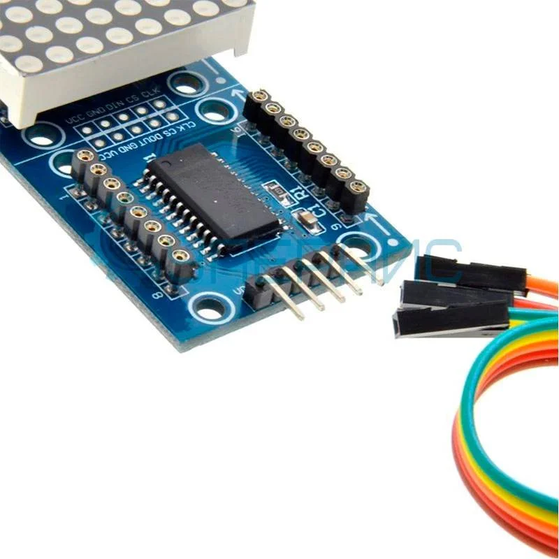 Светодиодная LED матрица 8x32, контроллер MAX7219, цвет синий фото 3