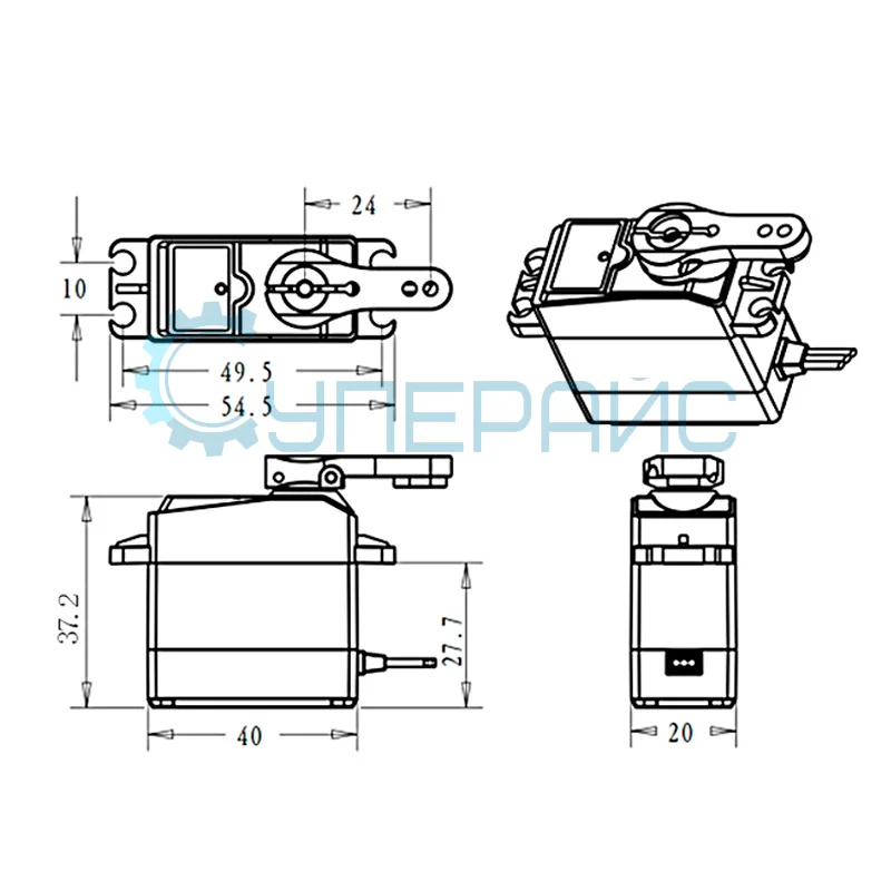 Цифровой сервопривод DSSERVO DS3135MG (90°, 40 кг*с*см) фото 4