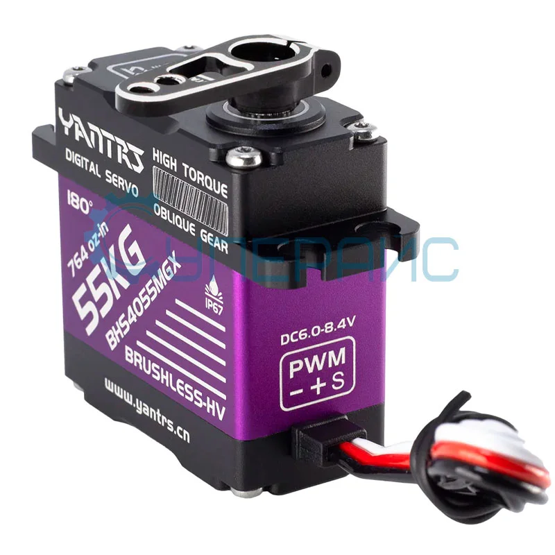 Сервомотор YANTRS BHS4055MGX (180°, 55 кг*с*см) со степенью защиты IP67 фото 3