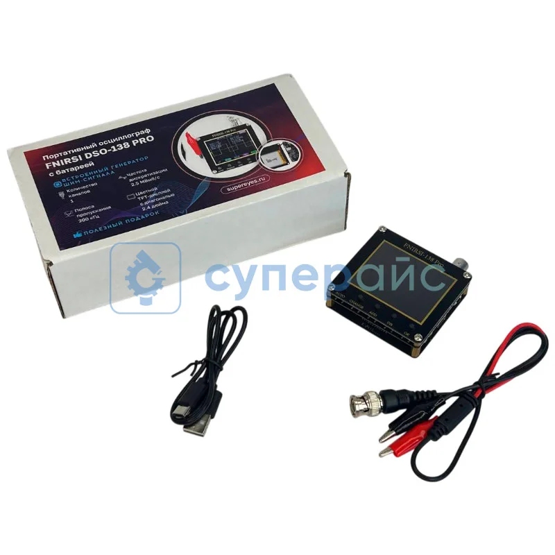 Портативный осциллограф FNIRSI DSO-138 PRO с батареей фото 7