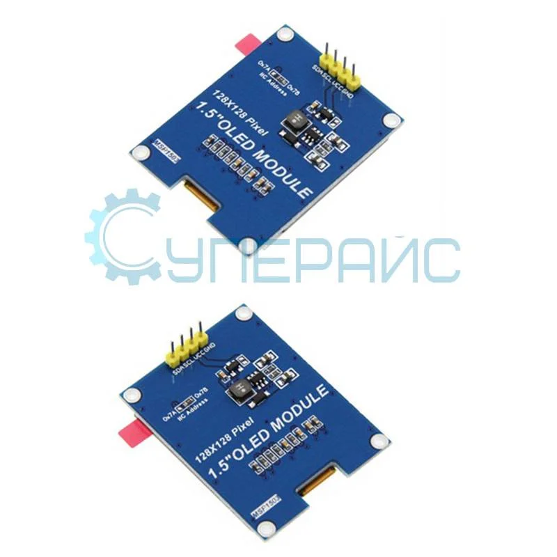 Дисплей OLED 1.5 дюйма, I2C, белый (модуль для Arduino) фото 2