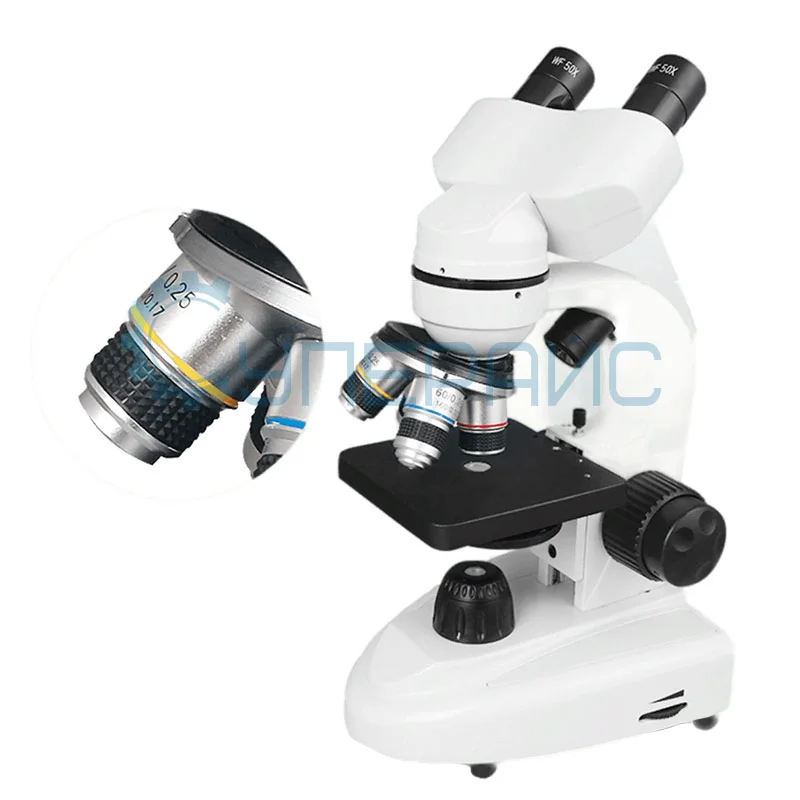 Учебный бинокулярный микроскоп Damingzhi (3000х) фото 3