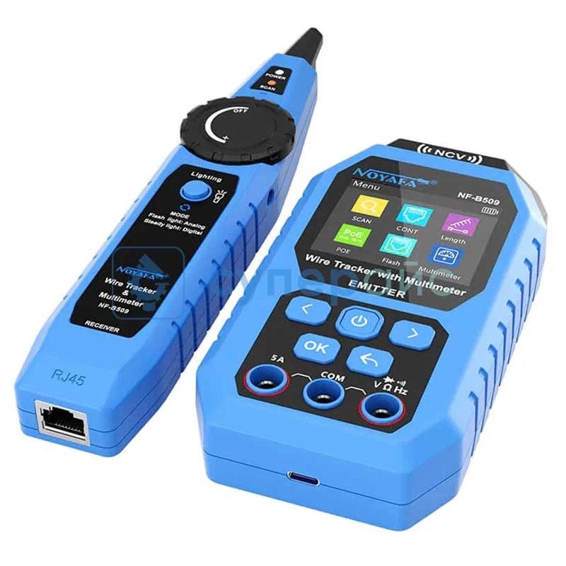 Кабельный тестер Noyafa NF-B509 с цифровым мультиметром фото 3
