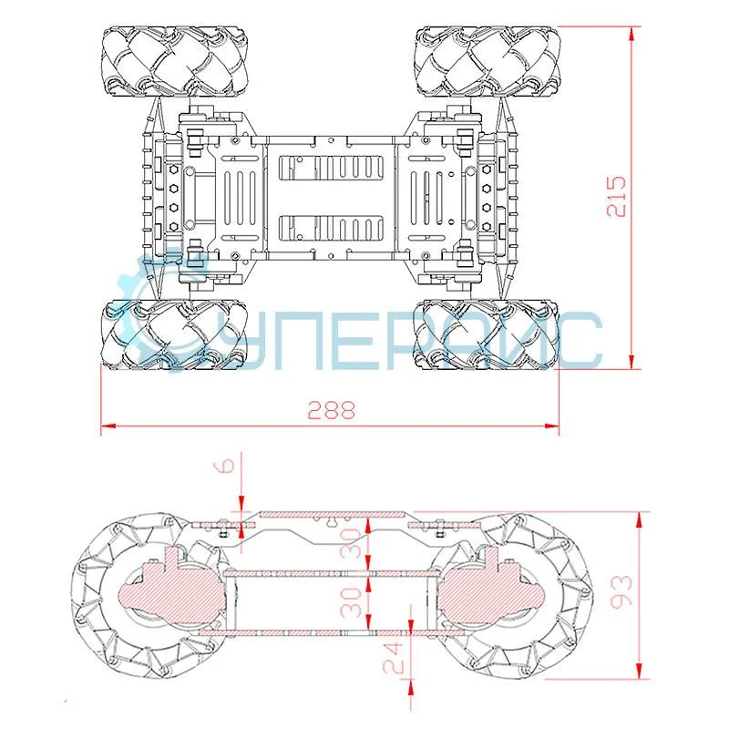 Автомобильная платформа YOURFUN Robotics из стеклопластика фото 4
