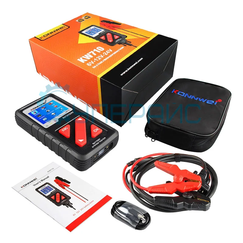 Тестер аккумуляторных батарей Konnwei KW710 фото 6