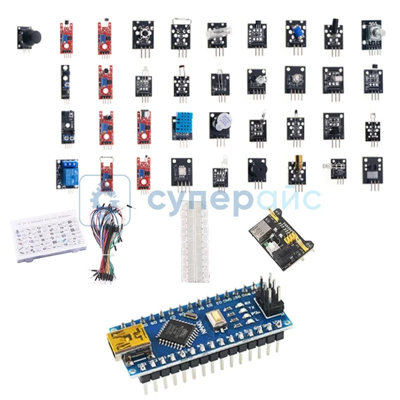 Набор 37 в 1 с Arduino-совместимым контроллером Nano фото 1
