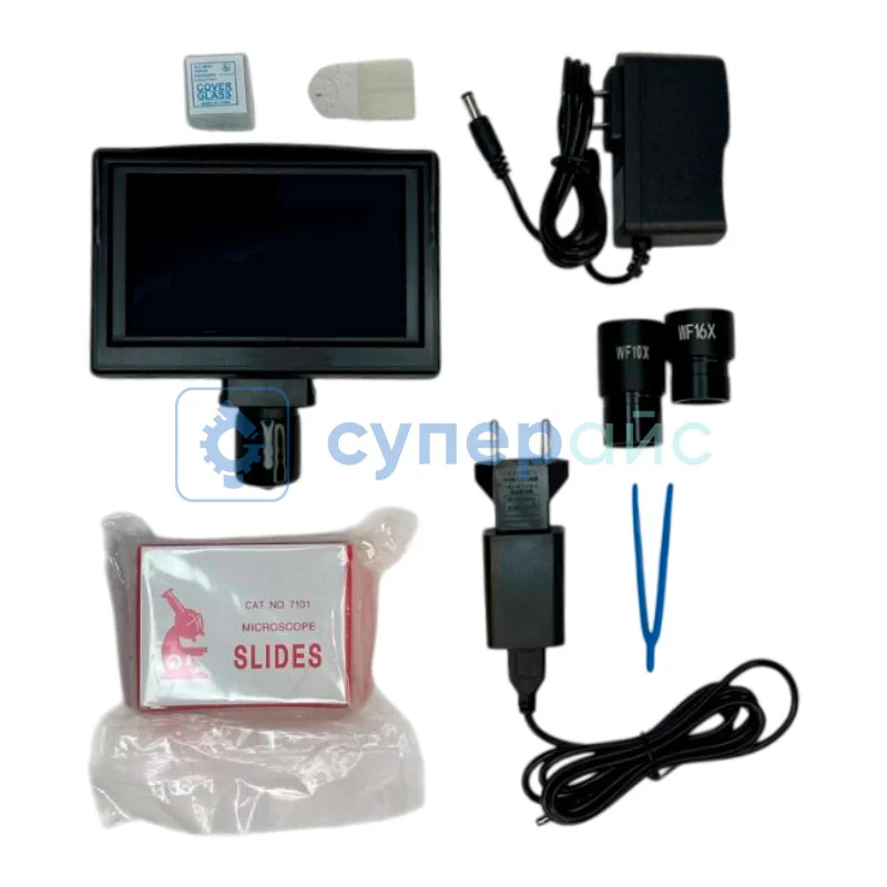 Биологический монокулярный микроскоп XSP-03 (2000x) с пятидюймовым дисплеем фото 5
