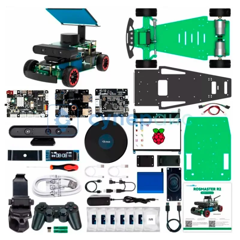 Комплект для сборки робота Yahboom ROSMASTER R2 Ultimate-RPi ROS Robot (без контроллера) фото 1