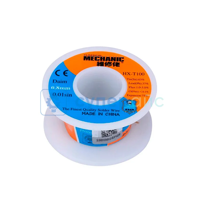 Катушка припоя MECHANIC HX-T100 (0,8 мм, 55 г) фото 1