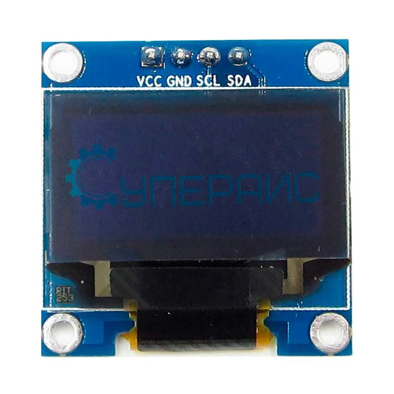 OLED дисплей 0.96 дюйма 128x64, I2C IIC, белый, модуль для Arduino фото 1