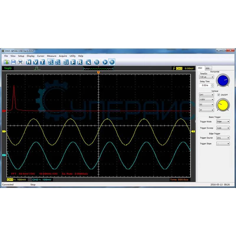 Запоминающий USB осциллограф Hantek DSO3204 фото 10