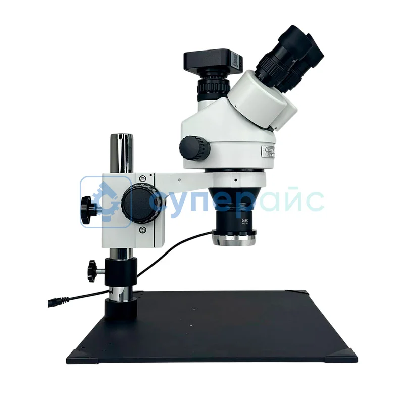 Панкратический микроскоп Crystallite ST-7045 тринокулярный с камерой (HDMI, VGA, USB) фото 4