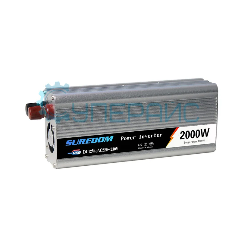 Преобразователь напряжения DC-AC SUREDOM YSCZ-2000W, 12В-220В, 2000 Вт фото 2