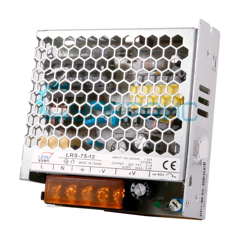 Импульсный блок питания Leyu LRS-75-12 (12 В, 6 А, 72 Вт) фото 2