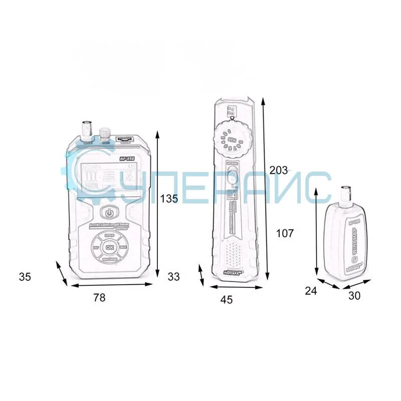 Измеритель длины кабеля Noyafa NF-858C фото 8