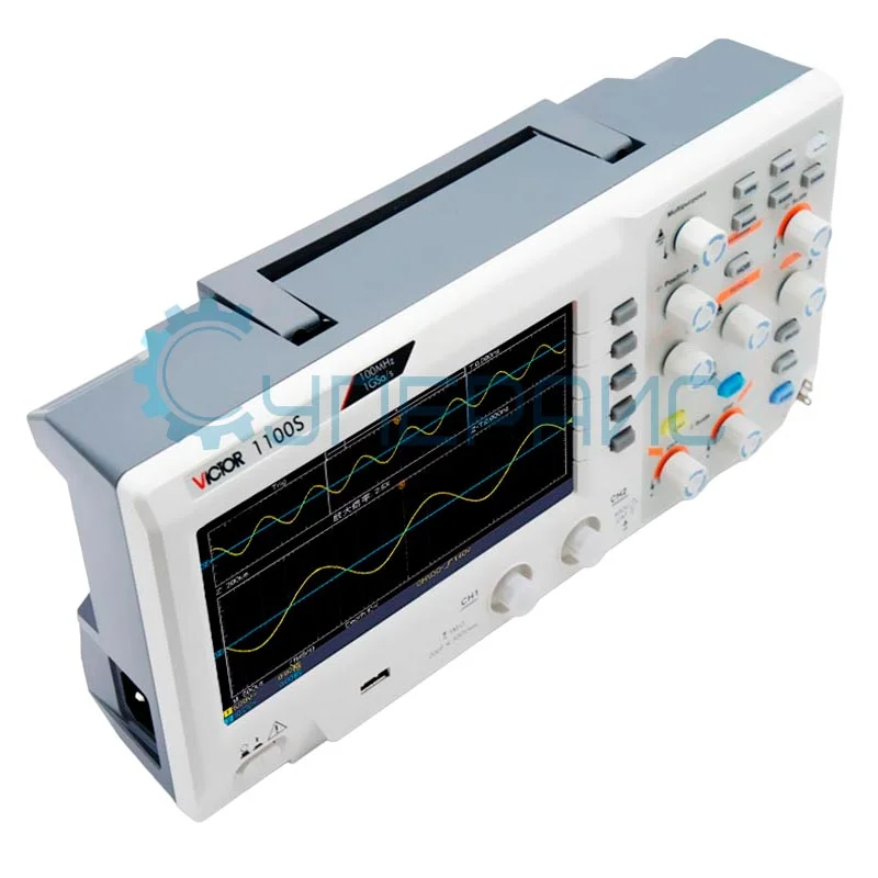 Двухканальный осциллограф цифровой VICTOR 1100S (2 канала, 100 МГц) фото 3