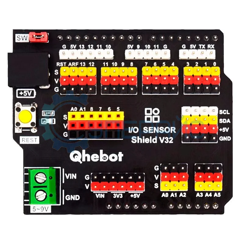 Модуль Qhebot IO Sensor Shield для Arduino UNO R3 фото 1