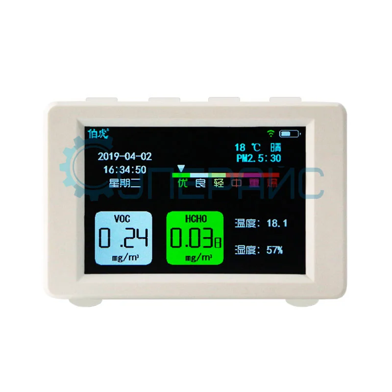 Мультигазовый газоанализатор BOHU BH-3 (PM2.5, TVOC, HCHO, СО2) фото 1