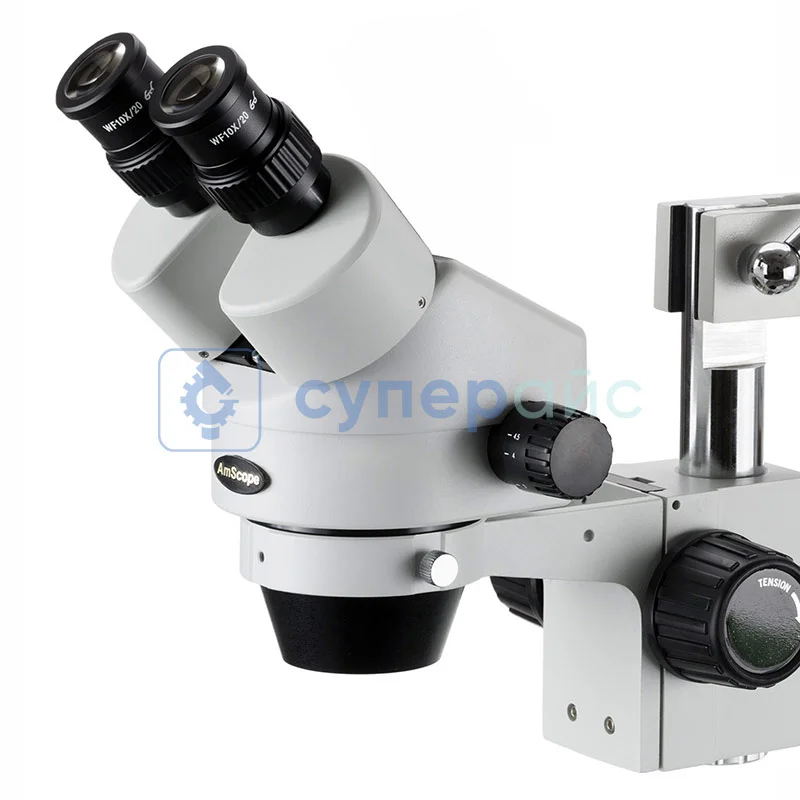 Бинокулярный микроскоп AmScope 7X-45X фото 1