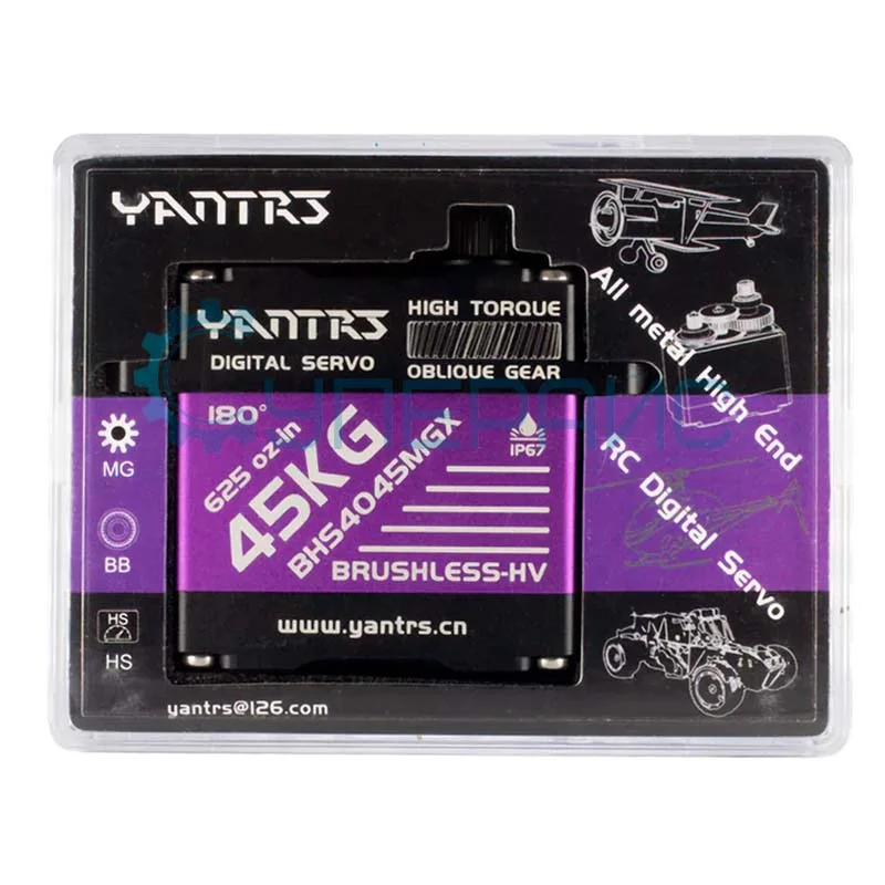Сервомотор YANTRS BHS4045MGX (180°, 45 кг*с*см) водонепроницаемый фото 7