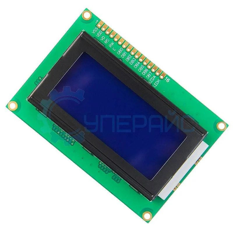 Символьная LCD-матрица 1604A с синей подсветкой фото 1