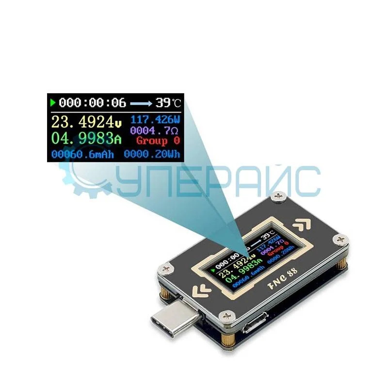 USB измеритель напряжения FNIRSI FNC88 фото 2