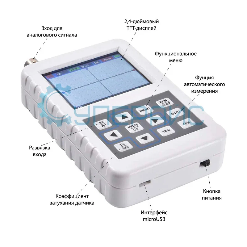Компактный осциллограф FNIRSI 2031H (1 канал, 30 МГц) фото 2