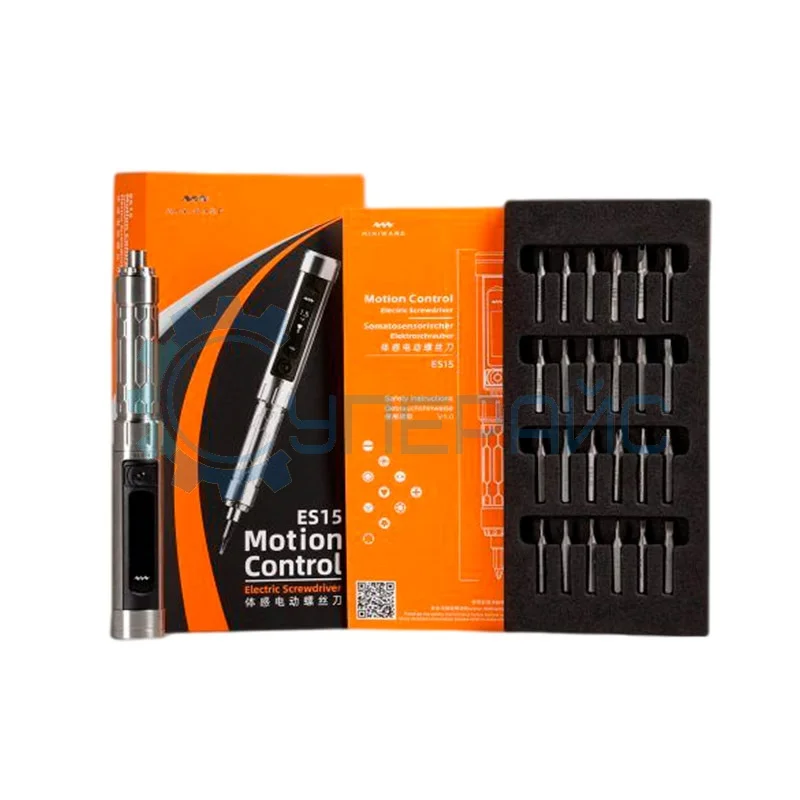 Электрическая отвертка Miniware ES15S с набором бит фото 1