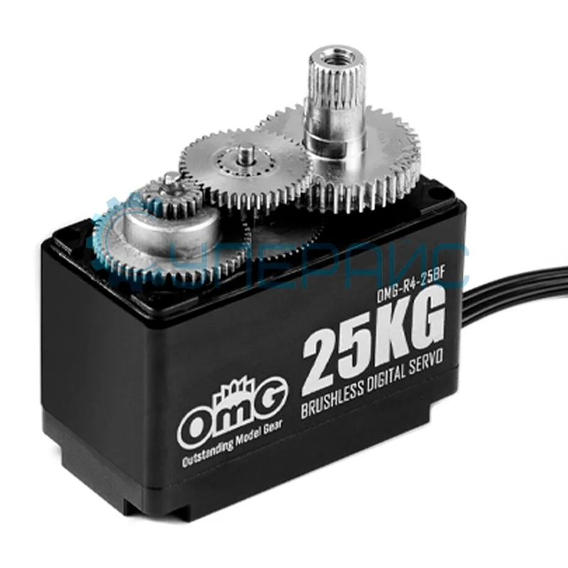 Серводвигатель со степенью защиты IP67 OMG-R4-25BF (180°, 25 кг*см) фото 1