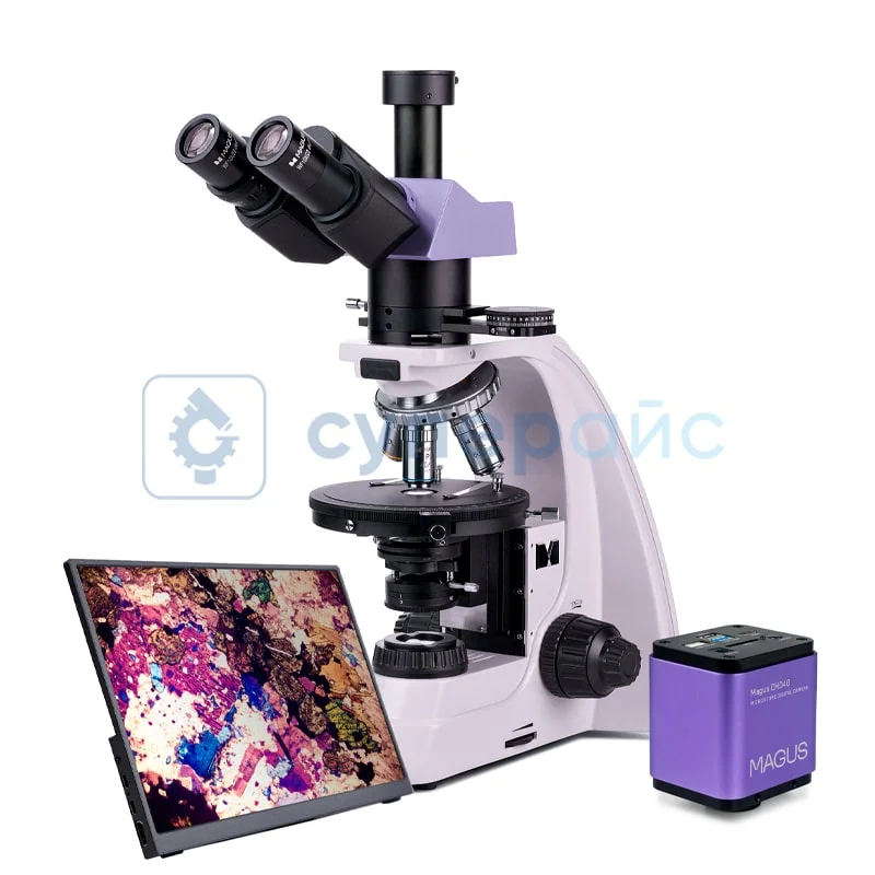 Тринокулярный микроскоп c цифровым дисплеем MAGUS Pol D800 LCD 83041 фото 1