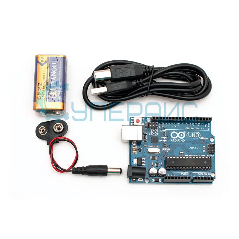 Стартовый набор Starter Kit UNO R3 с модулем реле и контроллером, совместимым со средой Arduino, и 14 уроками в среде Scratc