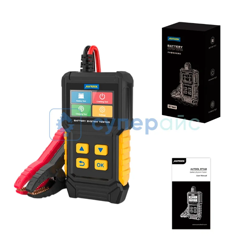 Тестер аккумуляторных батарей автомобилей AUTOOL BT360 фото 4