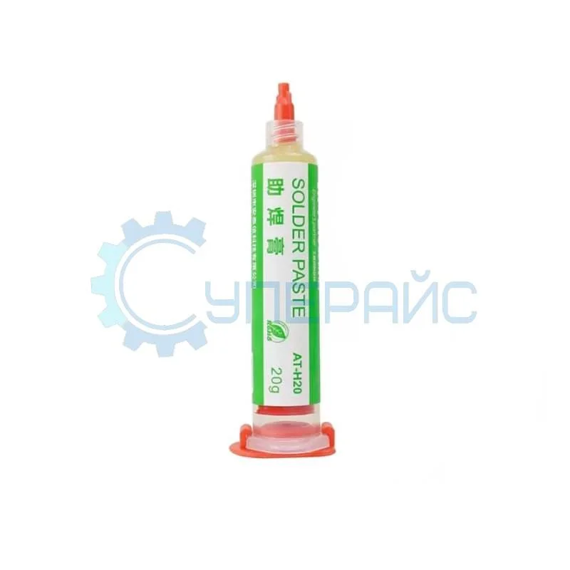 Флюс ATTEN AT-H20 с толкателем и иглой (20 г, в шприце) фото 1