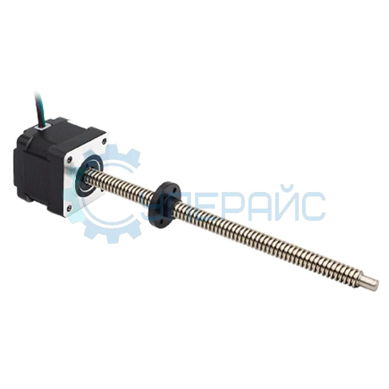 Электромотор шаговый UMot 35HSH3401 с винтом Tr8 * 2 (NEMA 14) фото 1