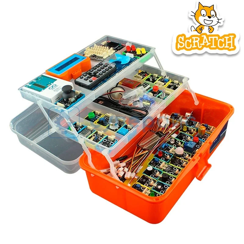 Стартовый набор для робототехники UNO R3 расширенный (63 в 1) с 13 уроками в среде Scratch фото 1