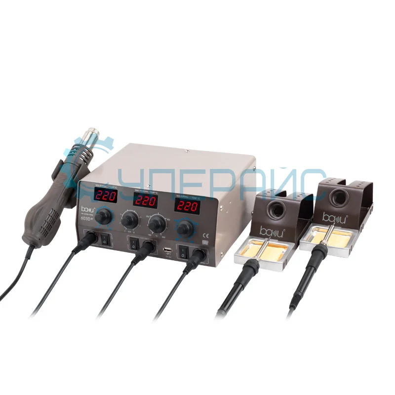 Паяльная станция с термофеном Baku BA-603D+ фото 1