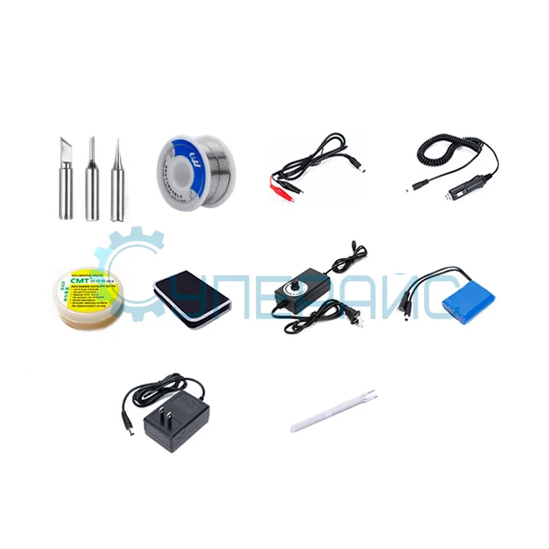 Паяльник SPDR 12В с адаптерами для питания фото 3