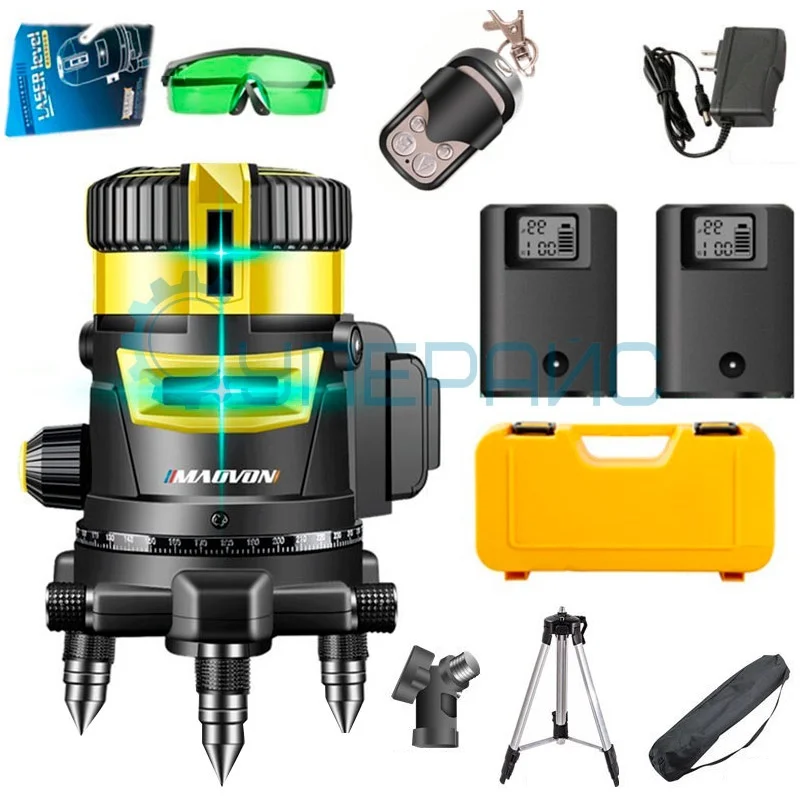 Нивелир MAOVON M235 (5 лучей) со штативом фото 9