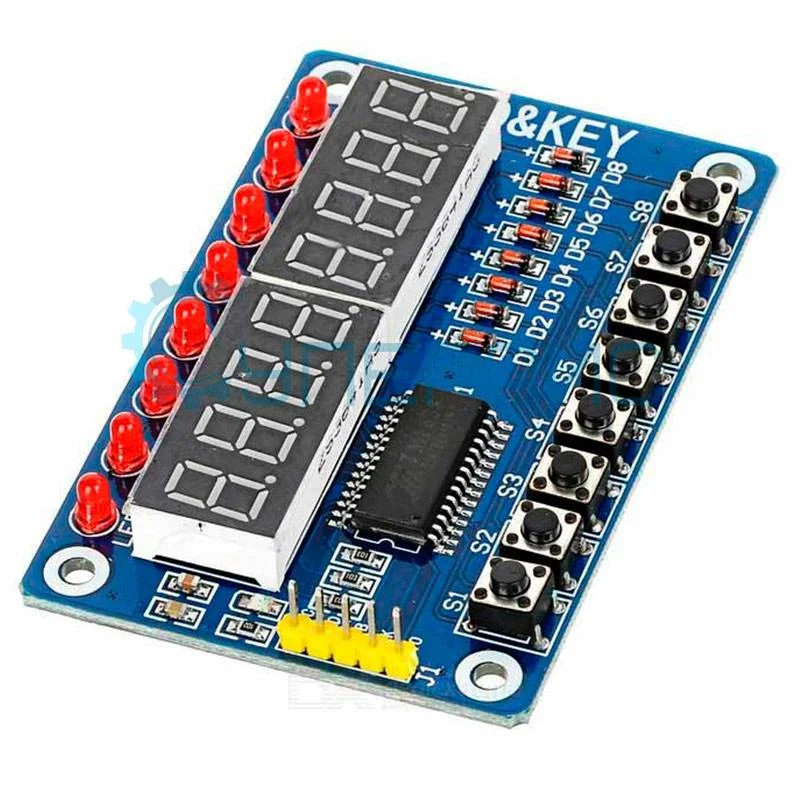 Модуль клавиатуры и светодиодной индикации LED&KEY на TM1638 фото 1
