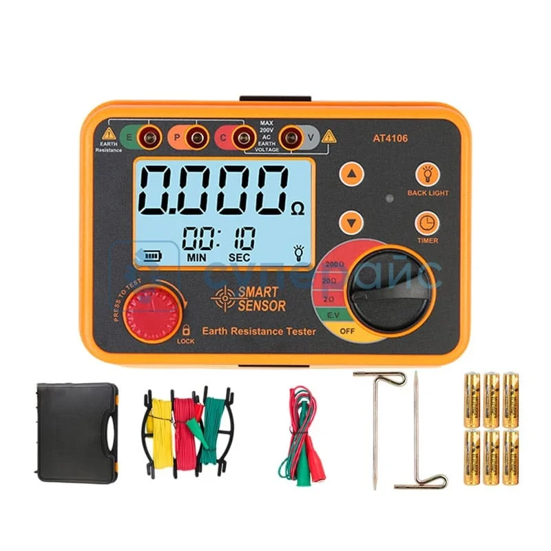 Портативный анализатор заземления Smart Sensor AT4106 фото 1