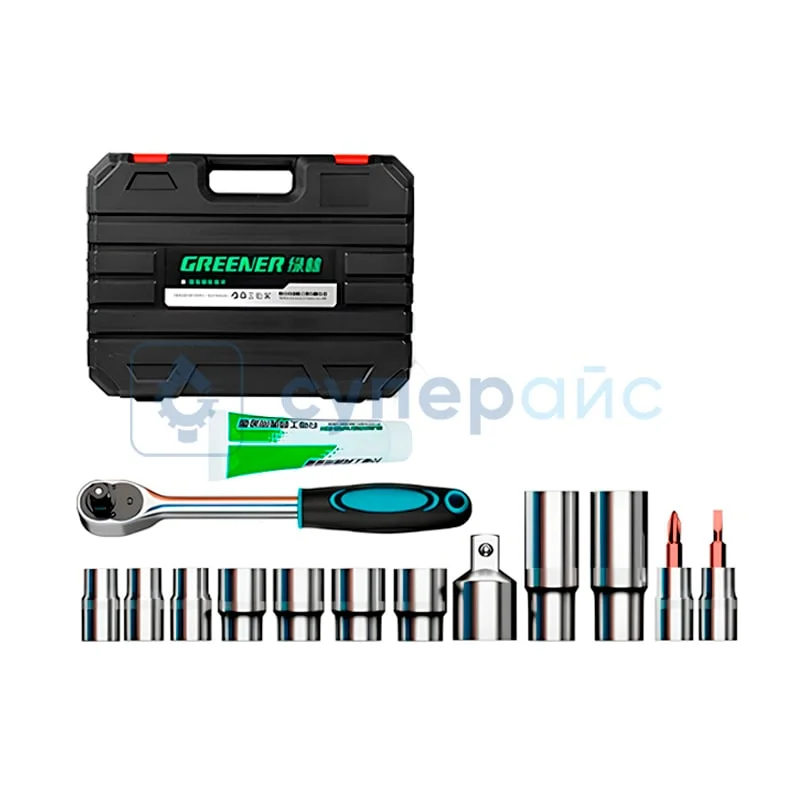 Гайковерт GREENER 21 В, 2 Ач фото 2