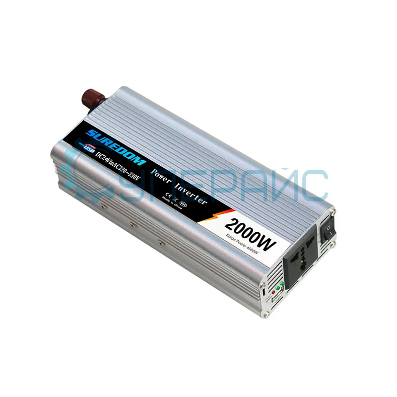 Инвертор (модифицированный синус) SUREDOM YSCZ-2000W, 24В-220В, 2000 Вт фото 3